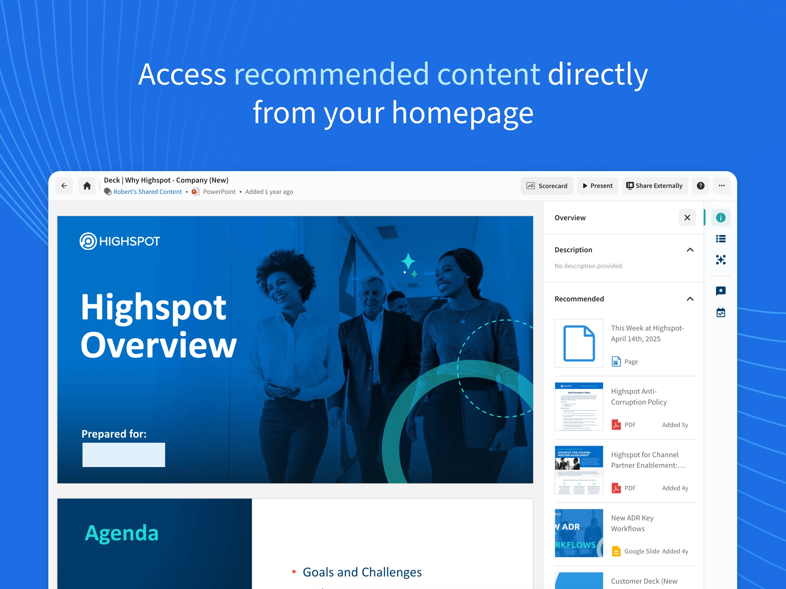 Highspot screenshot